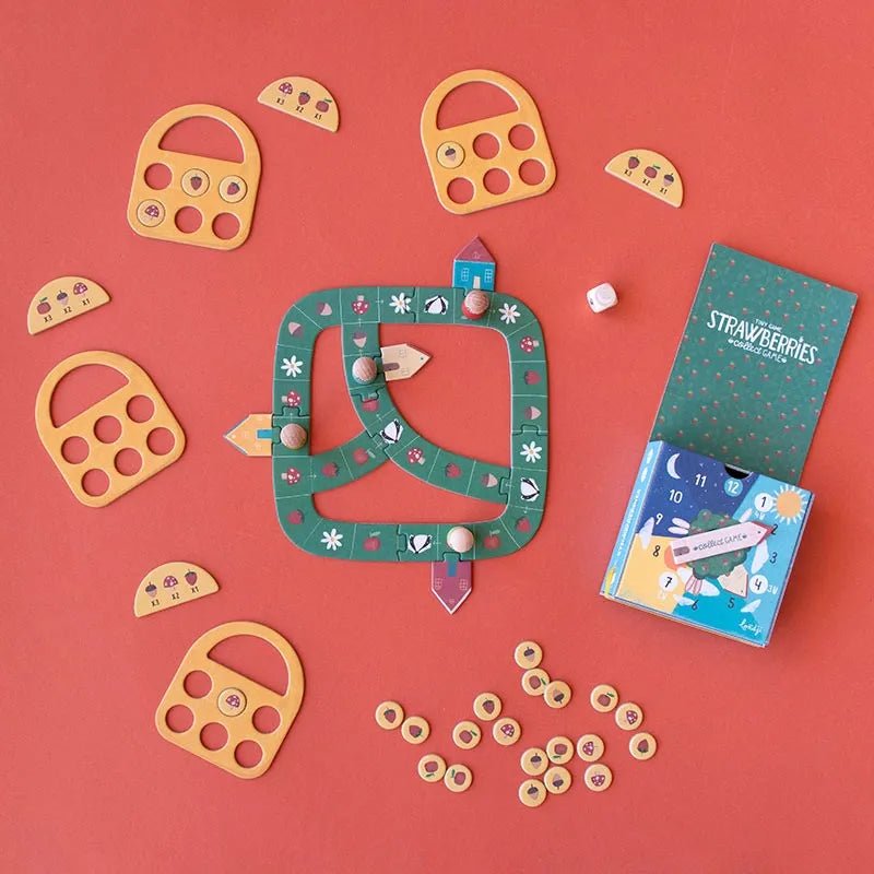Londji - STRAWBERRIES Mini - Kinderspiel - Spiel - ROSA ECK