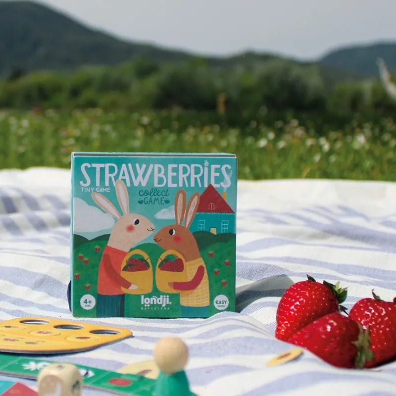 Londji - STRAWBERRIES Mini - Kinderspiel - Spiel - ROSA ECK