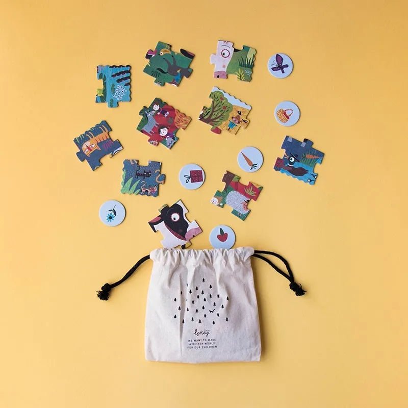 Londji - Taschenpuzzle (ab 3 Jahren) • My Little Farm - ROSA ECK