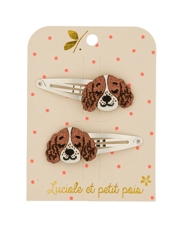 Luciole et Petit Pois - ALBA THE SPRINGER Kinder - Haarspangen (2er - Set) - ROSA ECK
