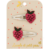 Luciole et Petit Pois - BERRY RASPBERRY Mini - Haarspangen (2er - Set) - ROSA ECK