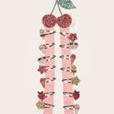 Luciole et Petit Pois - BERRY RASPBERRY Mini - Haarspangen (2er - Set) - ROSA ECK