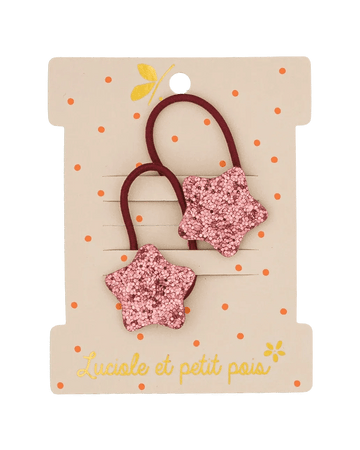 Luciole et Petit Pois - BUBBLE STAR Mini Haargummis • Raspberry (2er - Set) - ROSA ECK