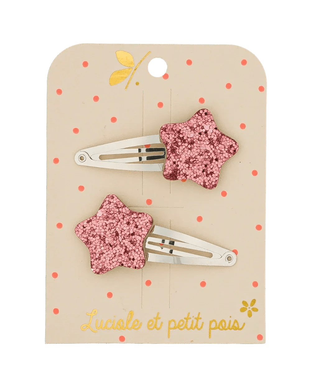 Luciole et Petit Pois - BUBBLE STAR Mini - Haarspangen • Raspberry (2er - Set) - ROSA ECK