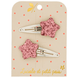 Luciole et Petit Pois - BUBBLE STAR Mini - Haarspangen • Raspberry (2er - Set) - ROSA ECK