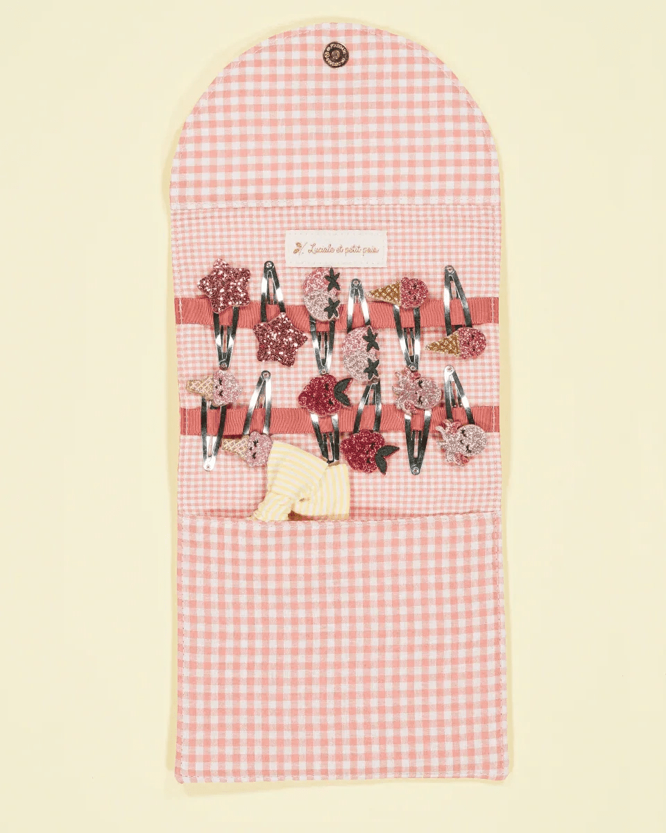 Luciole et Petit Pois - BUBBLE STAR Mini - Haarspangen • Raspberry (2er - Set) - ROSA ECK