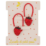 Luciole et Petit Pois - ERDBEERE Mini - Haargummis (2er - Set) - ROSA ECK