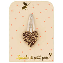 Luciole et Petit Pois - LEO HERZ Mini - Haarspange - ROSA ECK