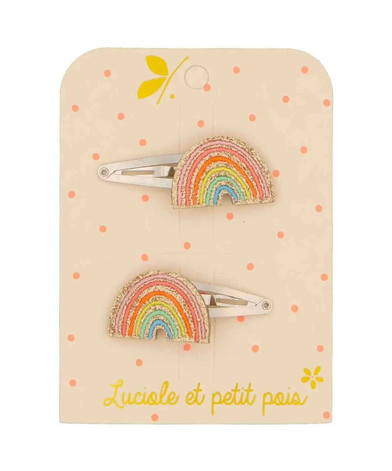 Luciole et Petit Pois - RAINBOW Mini - Haarspangen (2er - Set) - ROSA ECK