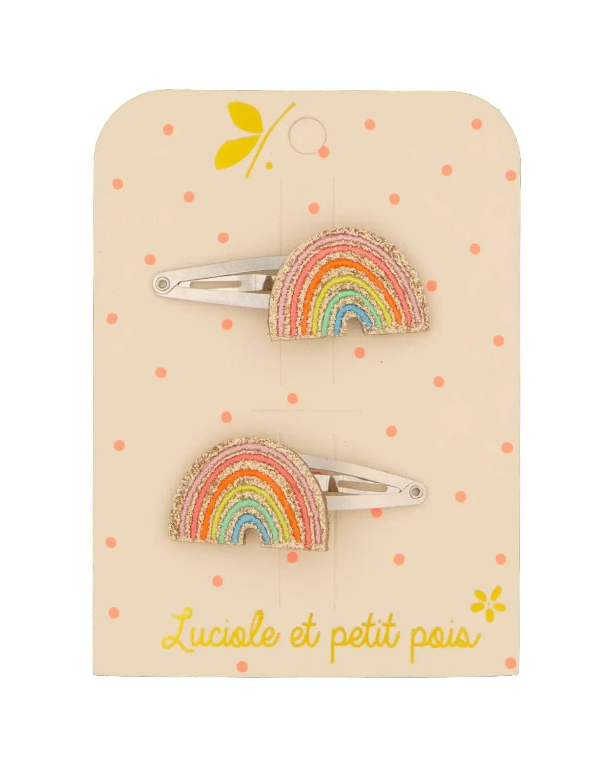 Luciole et Petit Pois - RAINBOW Mini - Haarspangen (2er - Set) - ROSA ECK