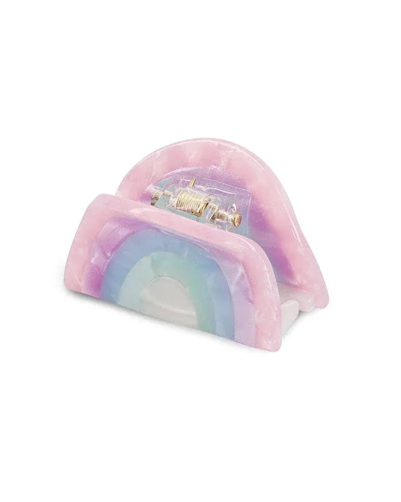 Luciole et Petit Pois - REGENBOGEN Mini - Haarclip - ROSA ECK