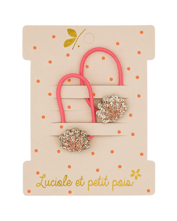 Luciole et Petit Pois - SHELLS Mini - Haargummis (2er - Set) - ROSA ECK