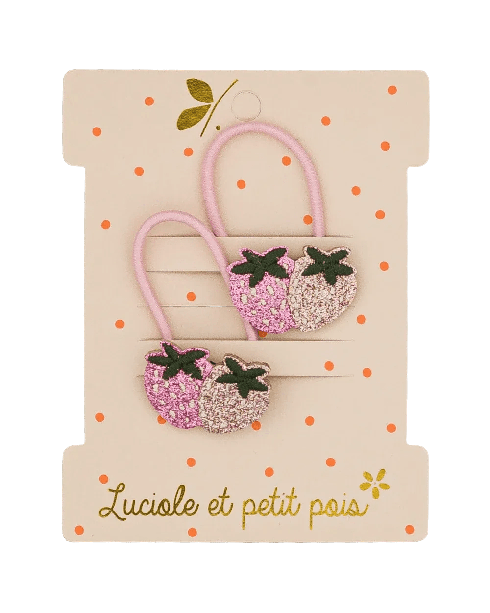 Luciole et Petit Pois - STRAWBIE THE STRAWBERRIES Mini - Haargummis (2er - Set) - ROSA ECK
