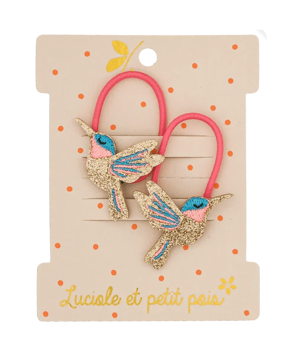 Luciole et Petit Pois - SUNNY THE HUMMINGBIRD Mini - Haargummis (2er - Set) - ROSA ECK