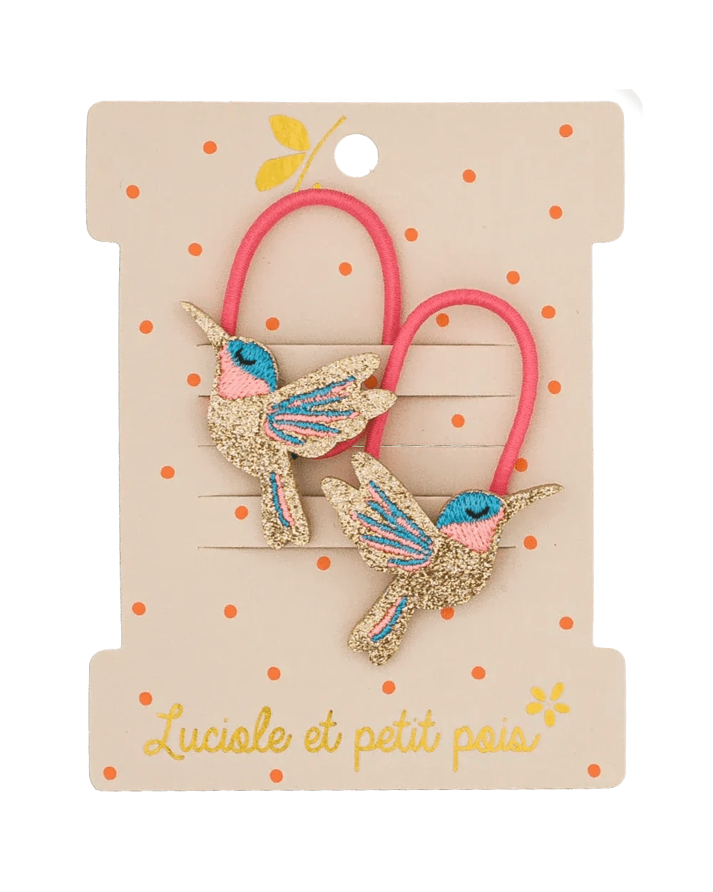 Luciole et Petit Pois - SUNNY THE HUMMINGBIRD Mini - Haargummis (2er - Set) - ROSA ECK