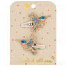 Luciole et Petit Pois - SUNNY THE HUMMINGBIRD Mini - Haarspangen (2er - Set) - ROSA ECK