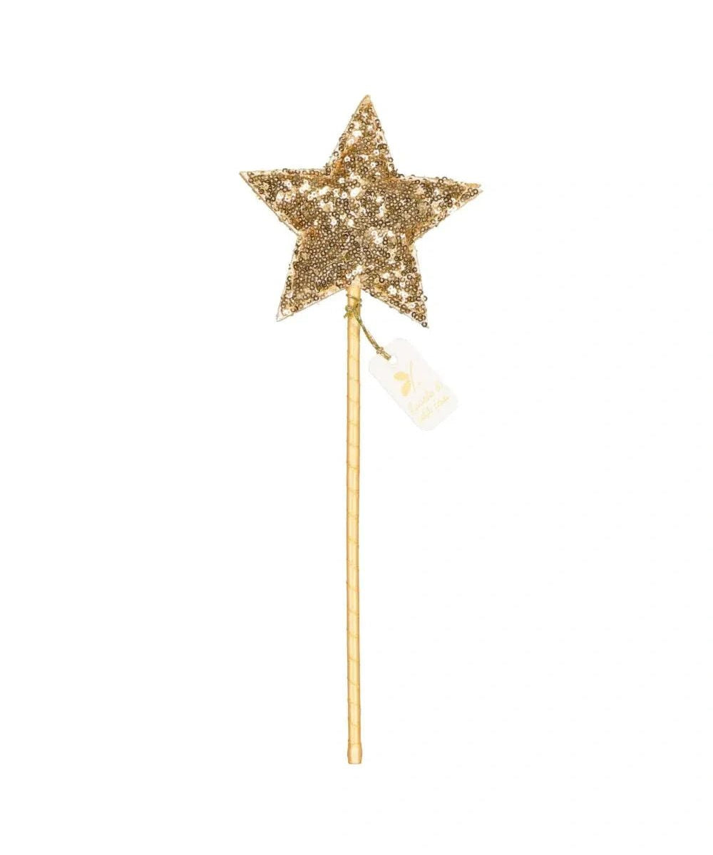 Luciole et Petit Pois - ZAUBERSTAB Kostümaccessoire • Goldene Pailletten - ROSA ECK