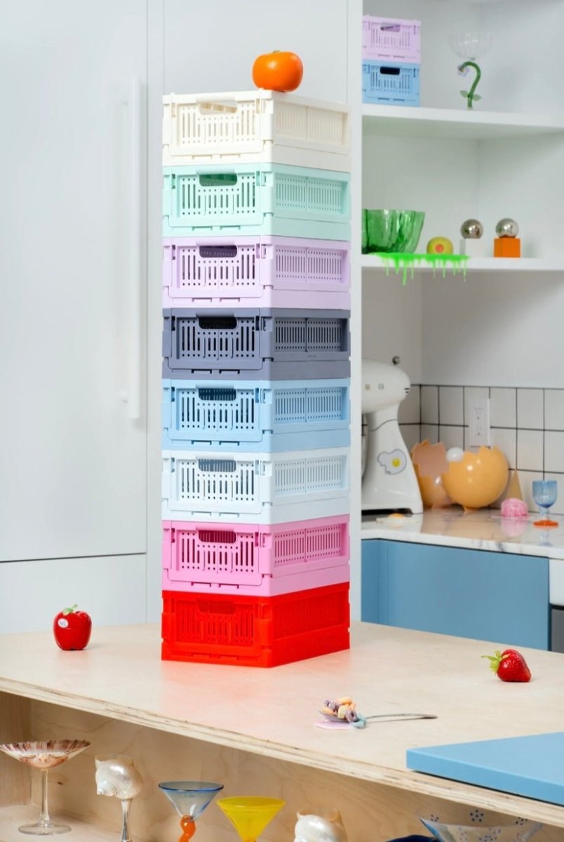 Made Crate - Klappbox Mini Minty - ROSA ECK - Grün, ,
