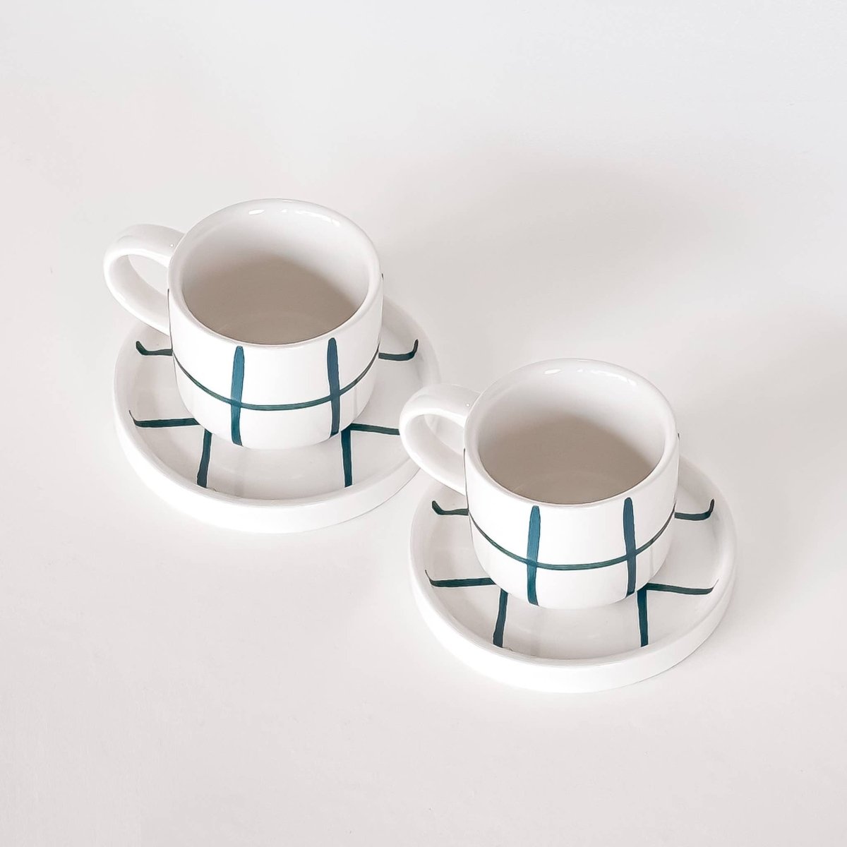 Magazin Minori - GRID Espressotasse mit Untersetzer • gentle green - Kaffee - und Teetasse - ROSA ECK Concept Store