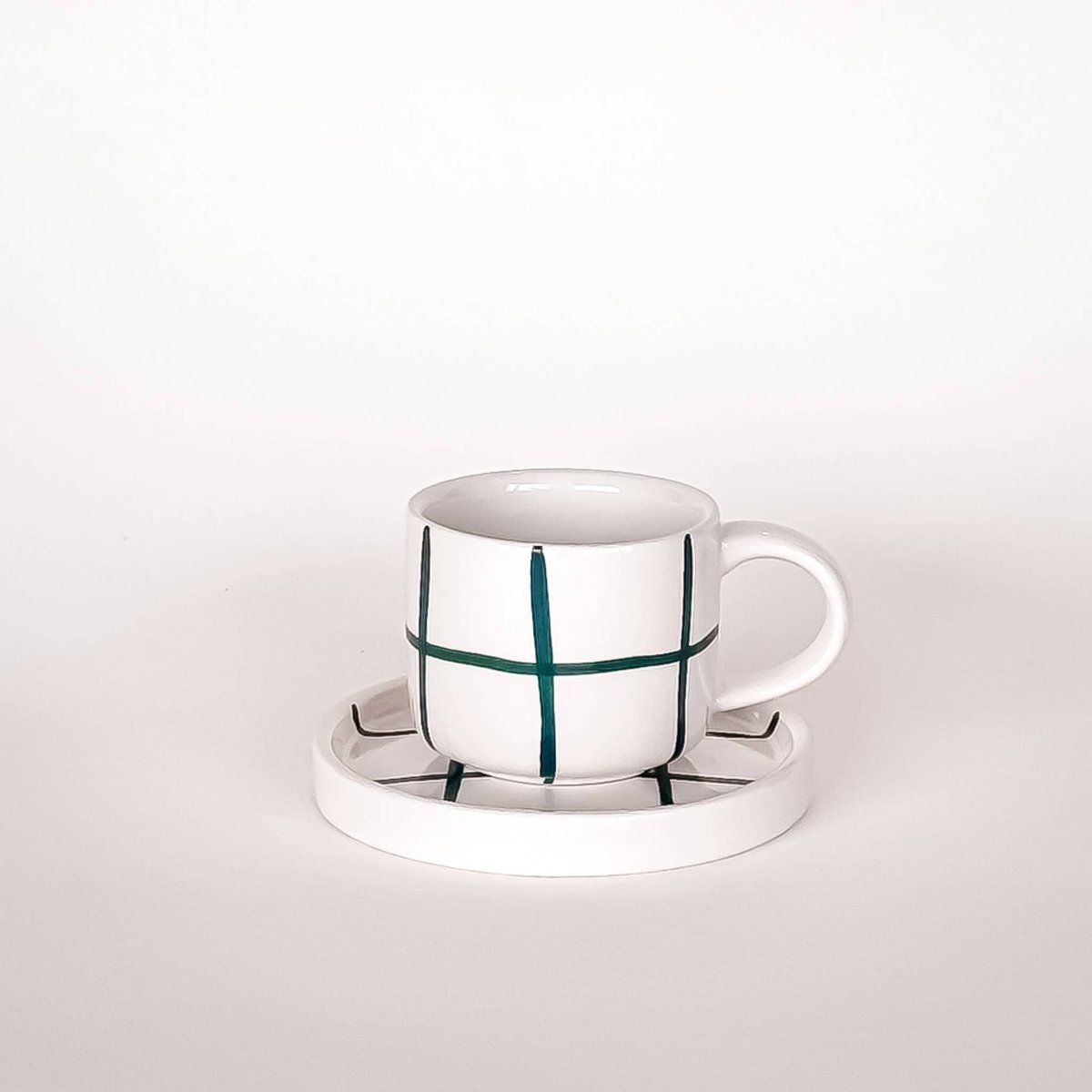 Magazin Minori - GRID Espressotasse mit Untersetzer • gentle green - Kaffee - und Teetasse - ROSA ECK Concept Store