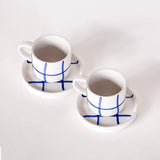 Magazin Minori - GRID Espressotasse mit Untersetzer • mare blue - Espressotasse - ROSA ECK Concept Store