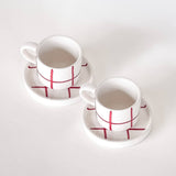 Magazin Minori - GRID Espressotasse mit Untersetzer • tramonto red - Kaffee - und Teetasse - ROSA ECK Concept Store