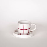 Magazin Minori - GRID Espressotasse mit Untersetzer • tramonto red - Kaffee - und Teetasse - ROSA ECK Concept Store