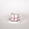 Magazin Minori - GRID Espressotasse mit Untersetzer • tramonto red - Kaffee - und Teetasse - ROSA ECK Concept Store