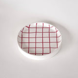 Magazin Minori - GRID Kleiner Teller mit Linienraster • tramonto red - Teller - ROSA ECK Concept Store