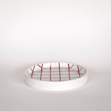 Magazin Minori - GRID Kleiner Teller mit Linienraster • tramonto red - Teller - ROSA ECK Concept Store