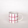 Magazin Minori - GRID Tasse mit Linienraster • tramonto red - Kaffee - und Teetasse - ROSA ECK Concept Store