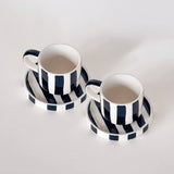 Magazin Minori - STRIPES Espressotasse mit Streifen • vulcano black - Kaffee - und Teetasse - ROSA ECK Concept Store