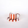 Magazin Minori - STRIPES Espressotasse mit Untersetzer • Cotto Orange - ROSA ECK