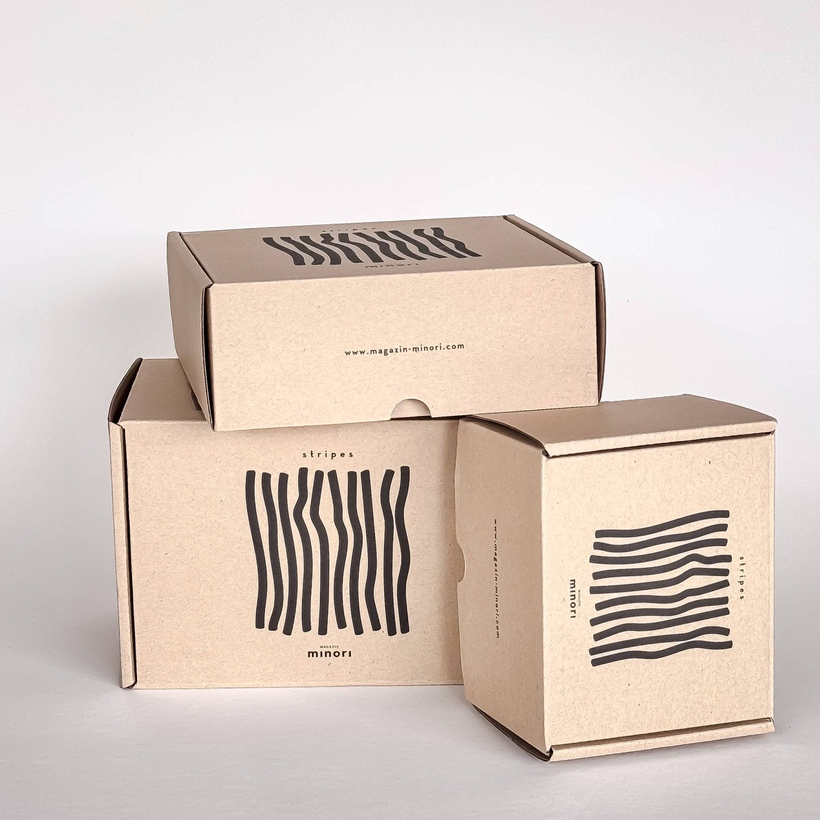 Magazin Minori - STRIPES Espressotasse mit Untersetzer • Cotto Orange - ROSA ECK