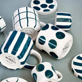 Magazin Minori - STRIPES Espressotasse mit Untersetzer • gentle green - ROSA ECK Concept Store