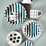 Magazin Minori - STRIPES Espressotasse mit Untersetzer • gentle green - ROSA ECK Concept Store