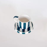 Magazin Minori - STRIPES Espressotasse mit Untersetzer • gentle green - ROSA ECK Concept Store