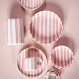 Magazin Minori - STRIPES Espressotasse mit Untersetzer • incanto rose - ROSA ECK Concept Store