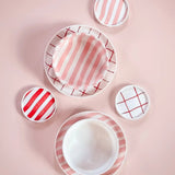Magazin Minori - STRIPES Espressotasse mit Untersetzer • incanto rose - ROSA ECK Concept Store