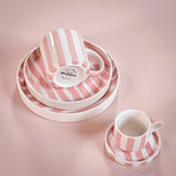 Magazin Minori - STRIPES Espressotasse mit Untersetzer • incanto rose - ROSA ECK Concept Store
