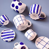 Magazin Minori - STRIPES Espressotasse mit Untersetzer • mare blue - ROSA ECK Concept Store