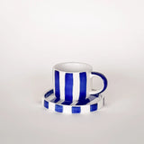 Magazin Minori - STRIPES Espressotasse mit Untersetzer • mare blue - ROSA ECK Concept Store