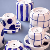 Magazin Minori - STRIPES Espressotasse mit Untersetzer • mare blue - ROSA ECK Concept Store
