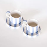 Magazin Minori - STRIPES Espressotasse mit Untersetzer • morning azzuro - Kaffee - und Teetasse - ROSA ECK Concept Store