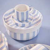 Magazin Minori - STRIPES Espressotasse mit Untersetzer • morning azzuro - Kaffee - und Teetasse - ROSA ECK Concept Store