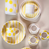 Magazin Minori - STRIPES Espressotasse mit Untersetzer • spiaggia yellow - ROSA ECK Concept Store