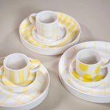 Magazin Minori - STRIPES Espressotasse mit Untersetzer • spiaggia yellow - ROSA ECK Concept Store