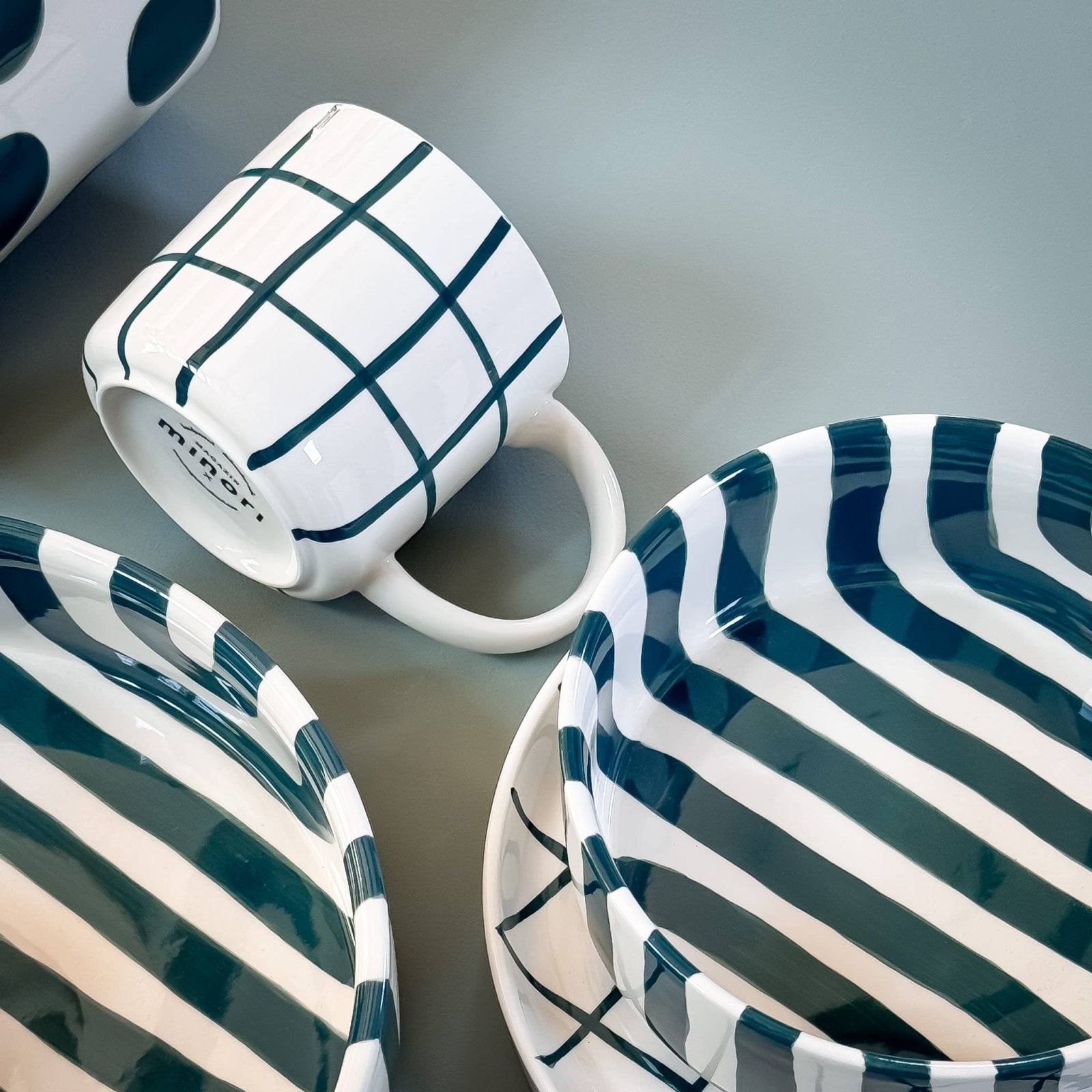 Magazin Minori - STRIPES Große Schale • Gentle Green - ROSA ECK