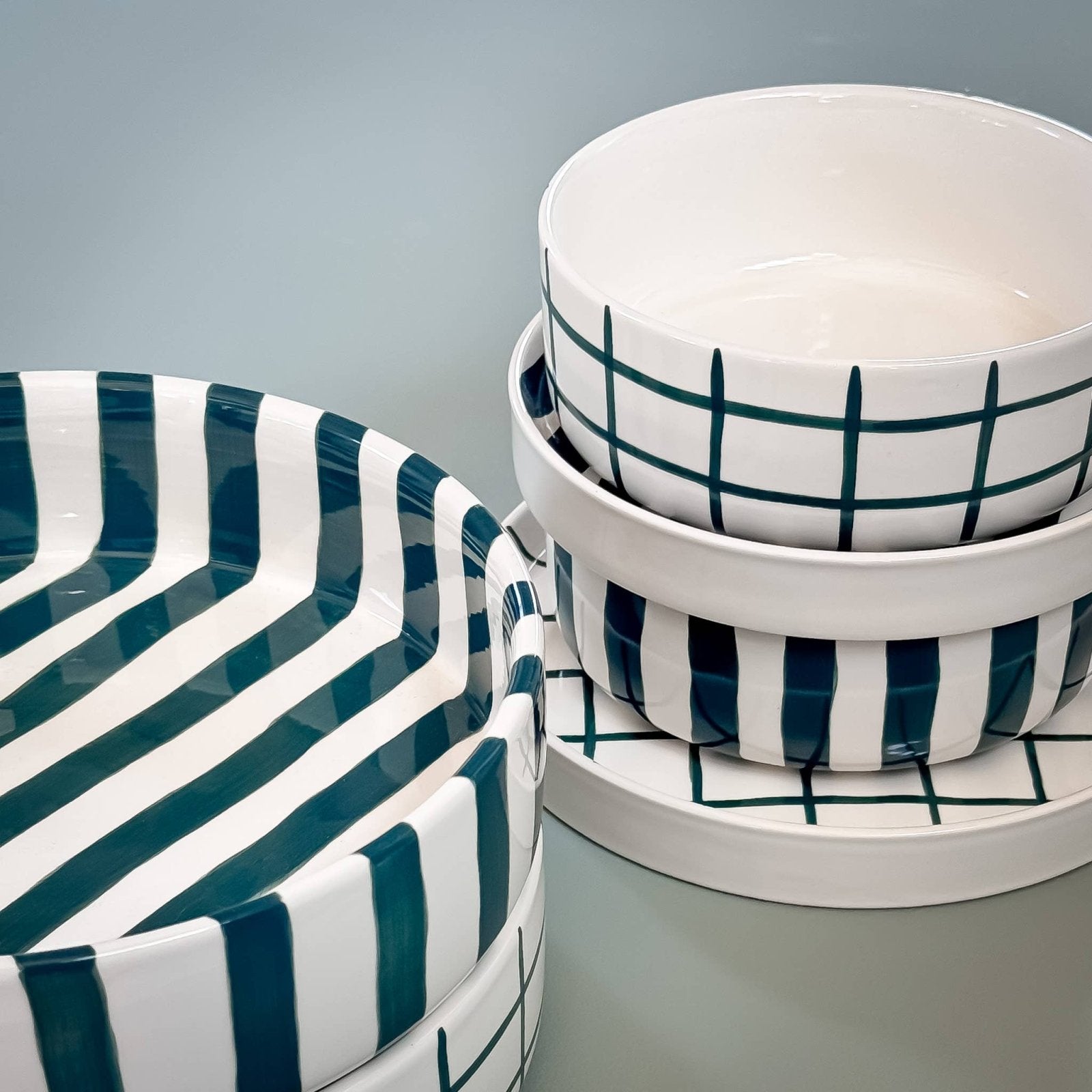 Magazin Minori - STRIPES Große Schale • Gentle Green - ROSA ECK