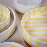 Magazin Minori - STRIPES Große Schale mit Streifen • Spiaggia Yellow - Schüssel - ROSA ECK